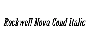 Rockwell Nova Cond Italic Font