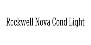 Rockwell Nova Cond Light Font