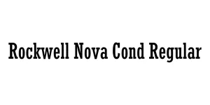 Rockwell Nova Cond Regular Font