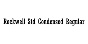 Rockwell Std Condensed Regular Font