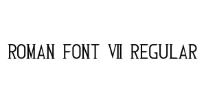 Roman Font 7 Regular Font
