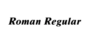 Roman Regular Font