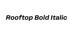 Rooftop Bold Italic Font
