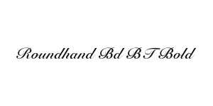 Roundhand Bd BT Bold Font