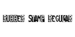 RUBBER STAMP Regular Font