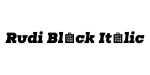 Rudi Black Italic Font