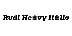 Rudi Heavy Italic Font