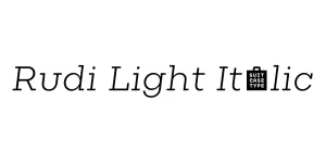 Rudi Light Italic Font