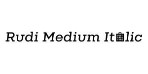 Rudi Medium Italic Font