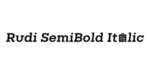 Rudi SemiBold Italic Font