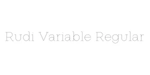 Rudi Variable Regular Font