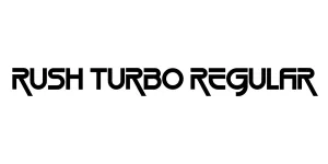 Rush Turbo Regular Font