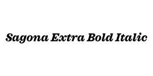 Sagona Extra Bold Italic Font