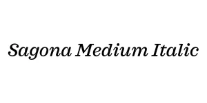 Sagona Medium Italic Font