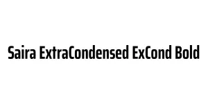 Saira ExtraCondensed ExCond Bold Font