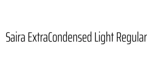 Saira ExtraCondensed Light Regular Font
