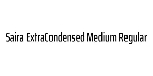 Saira ExtraCondensed Medium Regular Font