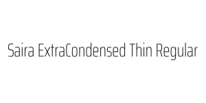 Saira ExtraCondensed Thin Regular Font