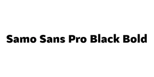 Samo Sans Pro Black Bold Font