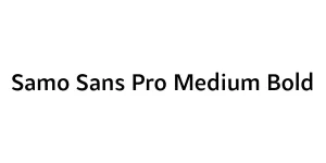 Samo Sans Pro Medium Bold Font