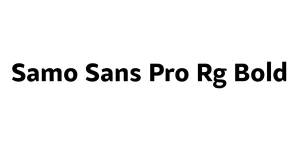 Samo Sans Pro Rg Bold Font