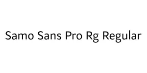 Samo Sans Pro Rg Regular Font