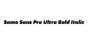 Samo Sans Pro Ultra Bold Italic Font