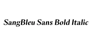 SangBleu Sans Bold Italic Font