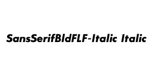 SansSerifBldFLF-Italic Italic Font