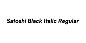 Satoshi Black Italic Regular Font