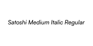 Satoshi Medium Italic Regular Font