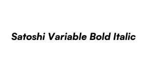 Satoshi Variable Bold Italic Font