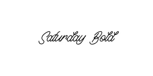 Saturday Bold Font