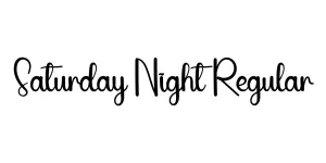 Saturday Night Regular Font