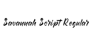 Savannah Script Regular Font