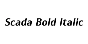 Scada Bold Italic Font