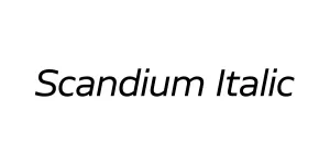 Scandium Italic Font