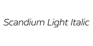Scandium Light Italic Font
