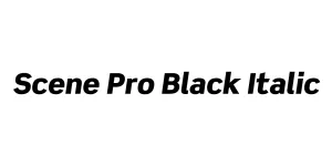 Scene Pro Black Italic Font