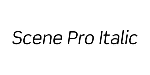 Scene Pro Italic Font