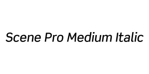 Scene Pro Medium Italic Font