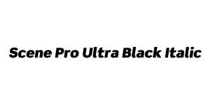 Scene Pro Ultra Black Italic Font