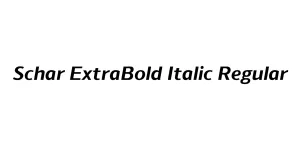 Schar ExtraBold Italic Regular Font