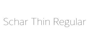 Schar Thin Regular Font