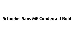 Schnebel Sans ME Condensed Bold Font