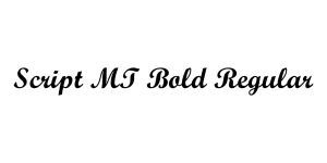 Script MT Bold Regular Font