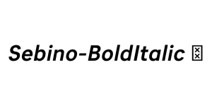 Sebino-BoldItalic ☞ Font