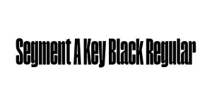 Segment A Key Black Regular Font