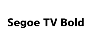 Segoe TV Bold Font