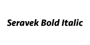 Seravek Bold Italic Font